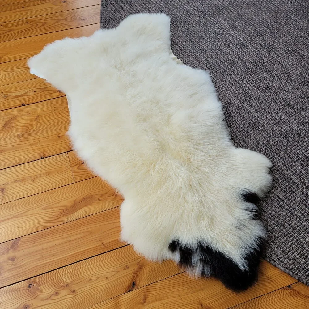 Genuine Swedish Sheepskin Rug Silky Soft Flexible Pelt Throw 48